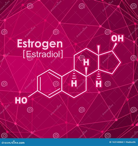 Formula Of Hormone Estrogen Stock Vector Illustration Of Geometry Chemistry 163140860