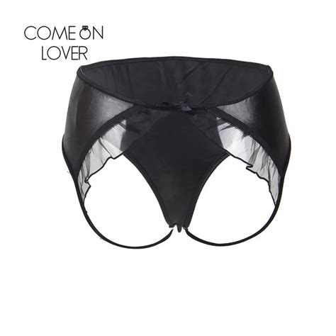 Comeonlover Price Promotion Briefs Womens High Quality Faux Leather