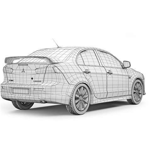 Mitsubishi Lancer X 2008 - 3D Model by podshyvalov
