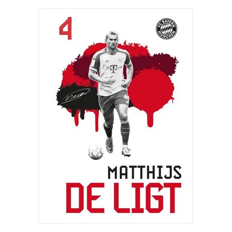 Wall Sticker FC Bayern Matthijs De Ligt 2023 24 48x70 Cm Wall Art Dk