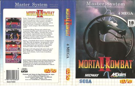 Mortal Kombat II Master System TecToy