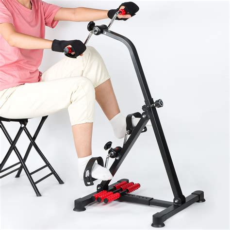 Reaqer Pedal Exerciser Bike Hand Arm Leg And Knee Stroke Recovery Equipment For Seniors Elderly