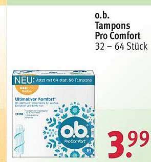 O B Tampons Pro Comfort Angebot Bei Rossmann