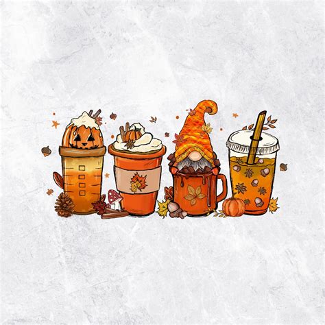 Fall Coffee Pumpkin Halloween Svg Pumpkin Spice Png Etsy