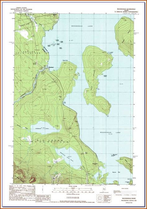 Moosehead Lake Maine Depth Map - map : Resume Examples #A19XkMA24k