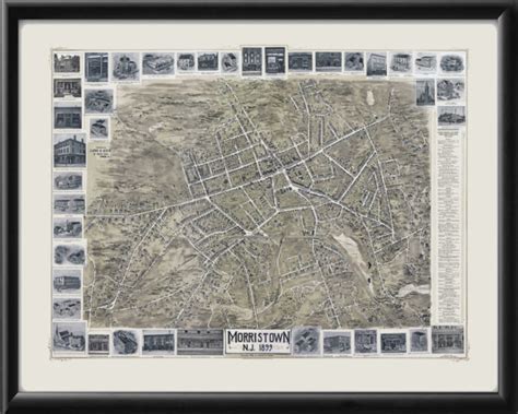 Morristown NJ 1899 Restored Map | Vintage City Maps