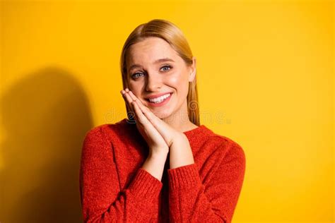 Close Up Portrait Of Her She Nice Looking Cute Attractive Winsome