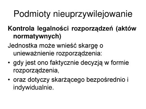 Skarga O Stwierdzenie Niewa No Ci Aktu Instytucji Lub Organu Ppt Pobierz