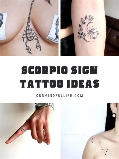 Scorpio Zodiac Tattoo Designs For Men