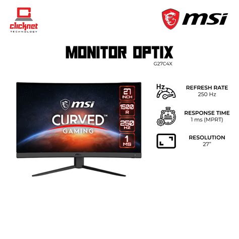 Msi Optix Curved G C X Fhd Va Hz Gaming Monitor Pemantauan