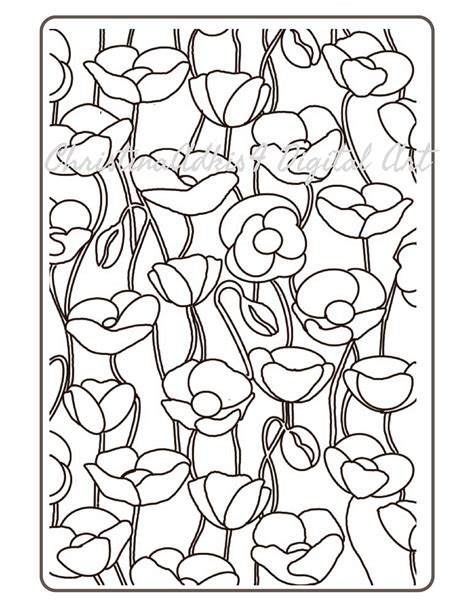 Line Drawing Floral Pattern Coloring Page - Etsy