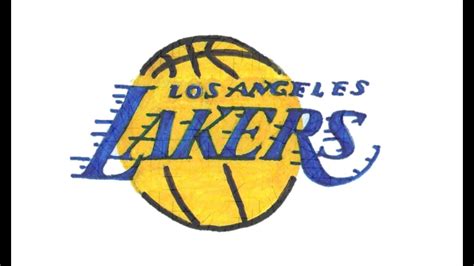 Lakers Logo Drawing - How to Draw the LA Lakers Logo - NBA - YouTube ...