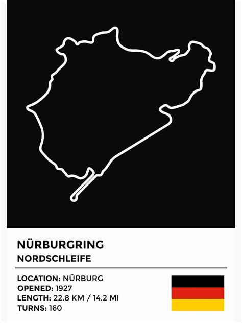 Nürburgring Nordschleife Info Poster Von Sednoid Redbubble