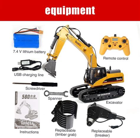 Buy Huina RC Excavator For Adults1580 Tongli V4 Full Metal RC Excavator