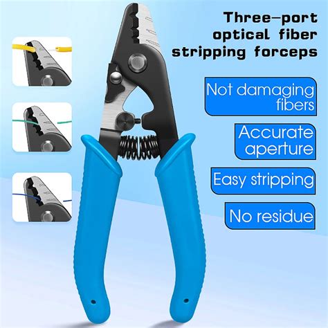 Vcfs Three Port Fiber Optical Stripper Pliers Wire Strippers Ftth