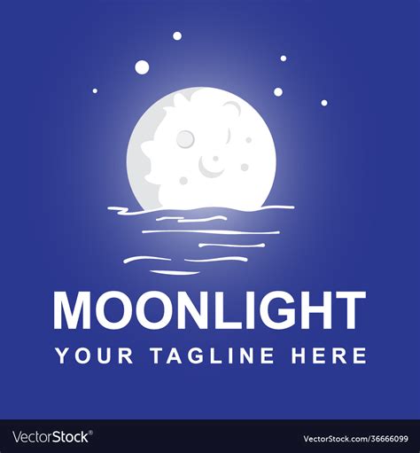 Moonlight logo design template Royalty Free Vector Image