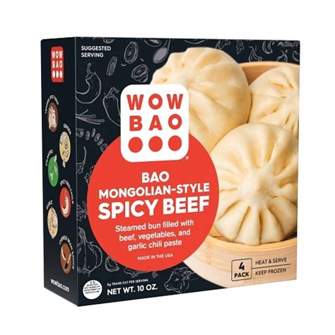 Wow Bao Mongolian Style Beef Bao, 10 Ounce -- 8 per case