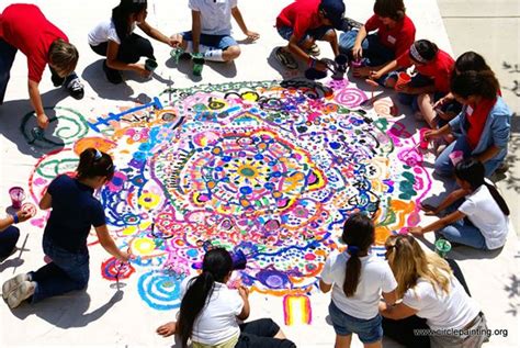 Circle Painting | Circle painting, Collaborative art projects ...