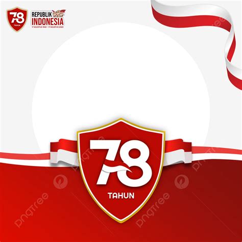 Hut Ri Ke 78th Official Design Happy On 2023 Twibbonize Of Indonesian Independence Day Red