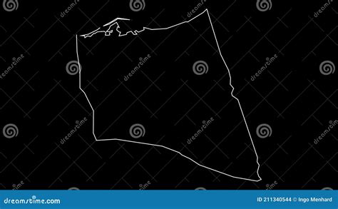 North Sinai Egypt Governorate Map Outline Animation Stock Footage ...