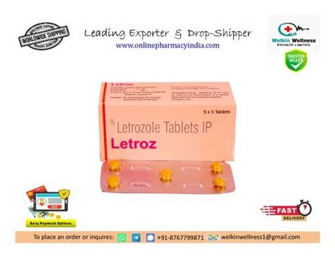 Letroz Letrozole 2 5mg Tablet At Rs 164 13 Stripe Femara In Nagpur