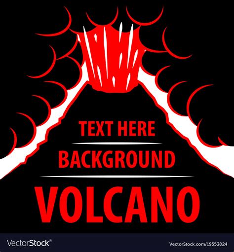 Volcano Background The Eruption Of The Royalty Free Vector