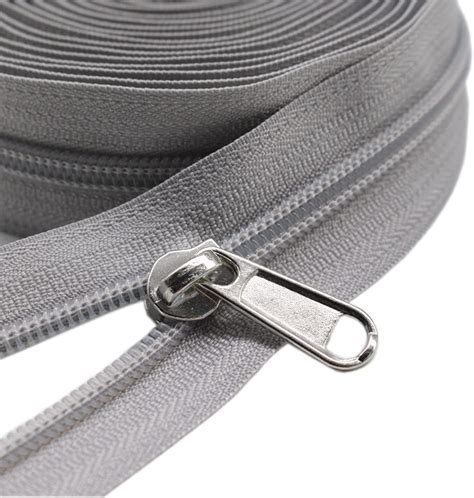 Amazon Yahoga Grey Nylon Coil Zippers By The Yard Bulk Yards