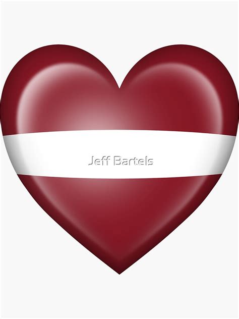 Latvian Heart Flag Sticker For Sale By Jeffbartels Redbubble