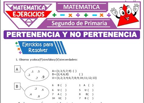 Relaciгіn De Pertenencia Para Quinto De Primaria Fichas Para Imprimir