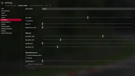 Best Assetto Corsa Logitech G923 Force Feedback Settings