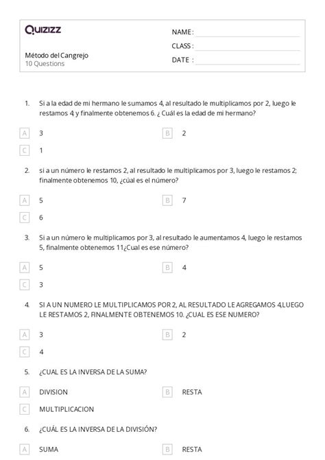 50 Hechos De Multiplicación Hojas De Trabajo Para Jardín De Infancia