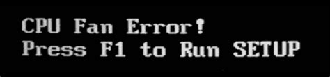 Cpu Fan Error Press F1 To Resume при загрузке биос Как исправить