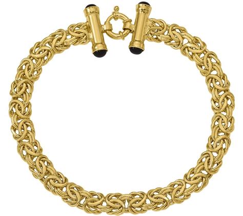 Italian Gold 8 Byzantine Toggle Bracelet 14k72g