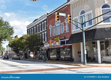 Old Business District of Laurens SC USA Editorial Stock Image - Image of local, city: 127929839