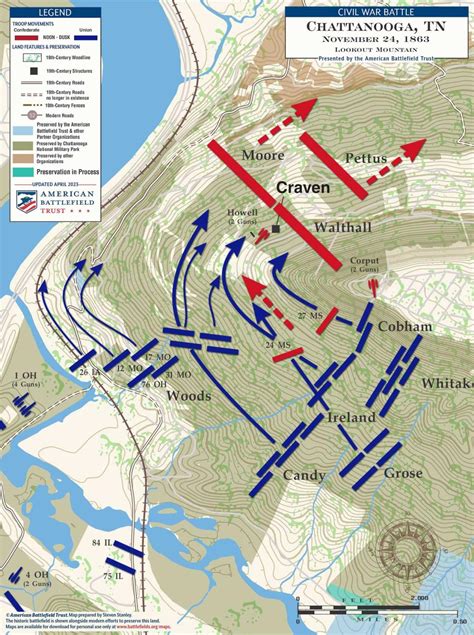 Chattanooga Lookout Mountain Nov 24 1863 American Battlefield Trust