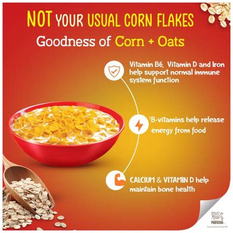 Buy Nestle Gold Crunchy Oats And Cornflakes With Immuno Nutrients Wholegrain Breakfast Cereal