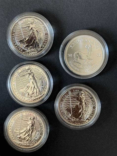 5x1 OZ Silber Münzen Britannia Krügerrand 2021 Kaufen auf Ricardo