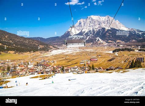 Plattensteig Ski Slope In The Grubigstein Ski Area With A View Of The