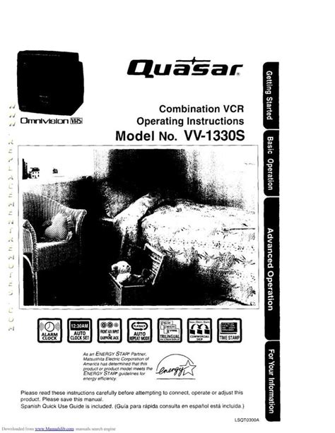 Buy Quasar VV2706OM VV2706 TV/VCR Combo TV/VCR Combo Operating Manual