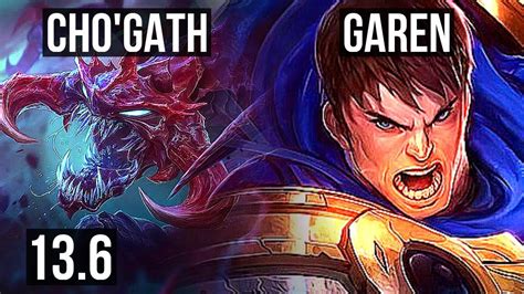 Cho Gath Vs Garen Top M Mastery Rank Cho Games