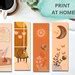 Printable Bookmarks Boho Bookmark Bookmark Set Digital Etsy