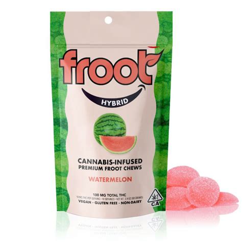 Froot Gummies Watermelon 100mg10 Pack The Sticky Rose