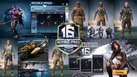 SEASON 16 ROYALPASS 1 TO 100RP REWARDS PUBG MOBILE S16 LEAKES NIGHT