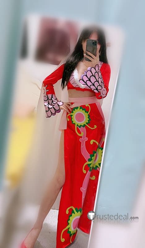 One Piece Boa Hancock Red Cosplay Costume