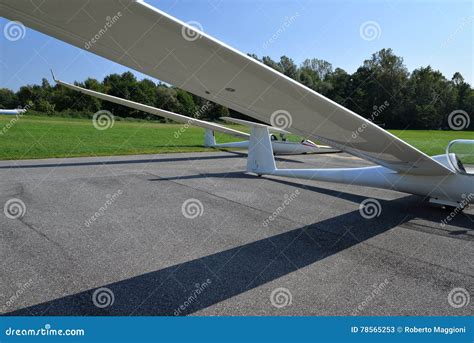 Glider Planes Wing And Fuselage View Detail Stock Image Image Of