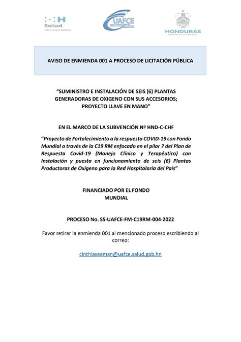 Secretar A De Salud De Honduras Oficial On Twitter Aviso De