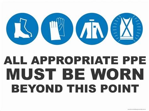 Appropriate Ppe Beyond This Point V2 Buy Now Discount Safety Signs Australia