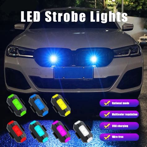 Universal car led anti Colisão Aviso Estroboscópio Luz Estroboscópica À