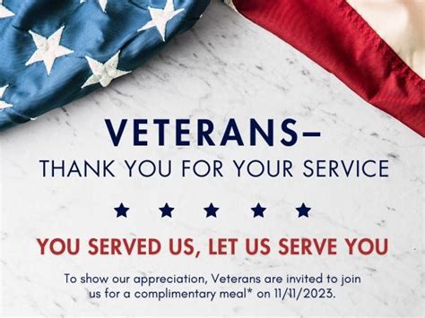 Veteran Day 2023 Deals Free Meals Discounts Freebies Across U S