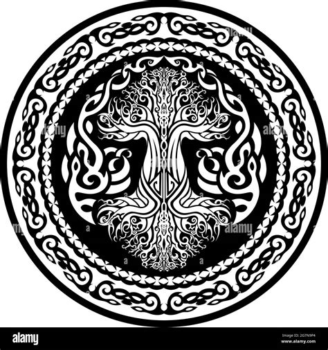 Celtic Tree Of Life Black And White